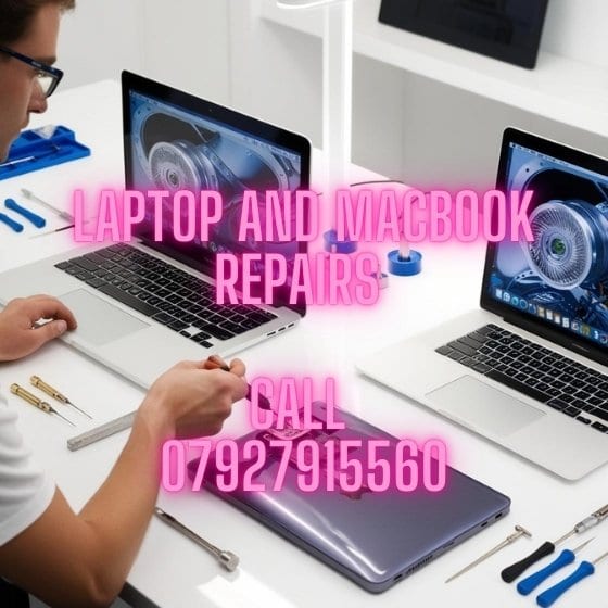 Laptop and MacBook repairs: contact ITS4UK on 07927 915560