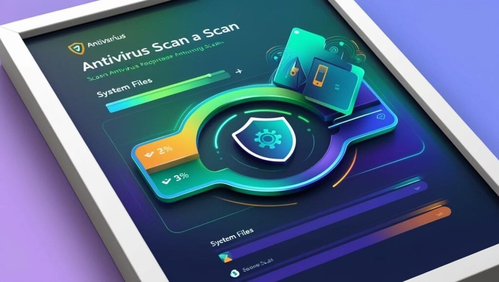 Antivirus software running a scan