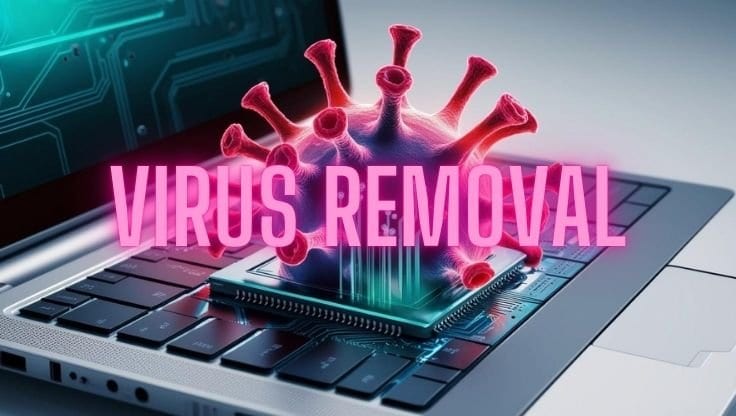 Laptop affected by a virus